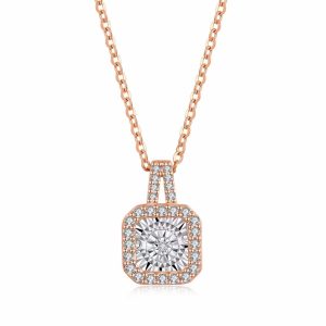 Square diamond necklace