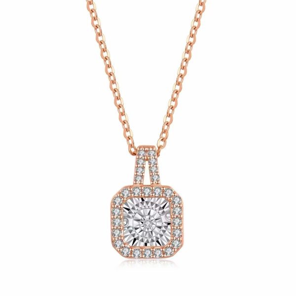 Square diamond necklace