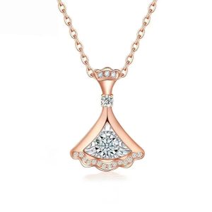 Princess dress diamond necklace