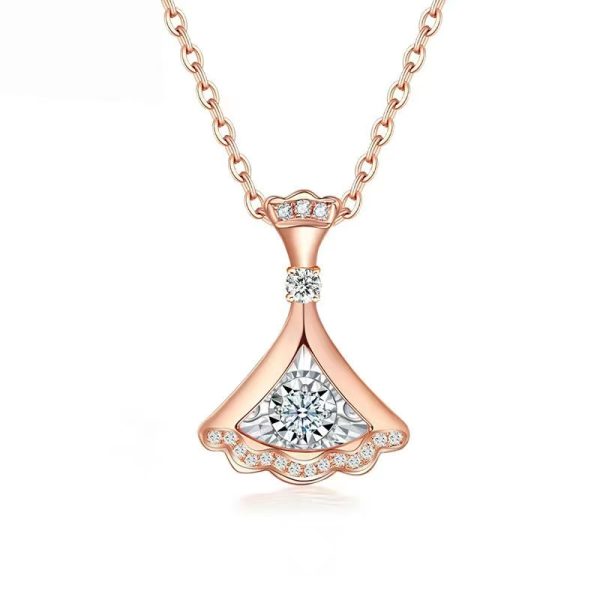 Princess dress diamond necklace